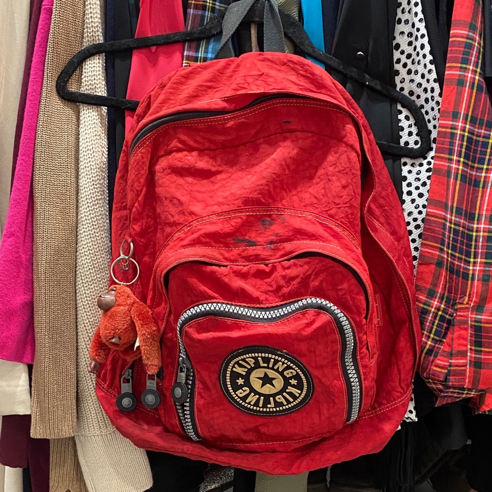 XL Kipling Vibrant Red Backpack